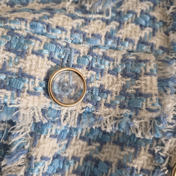 Ramy Brook Maleah Houndstooth Tweed Jacket NWT Womens S Blue Preppy City Chic - Picture 14 of 15